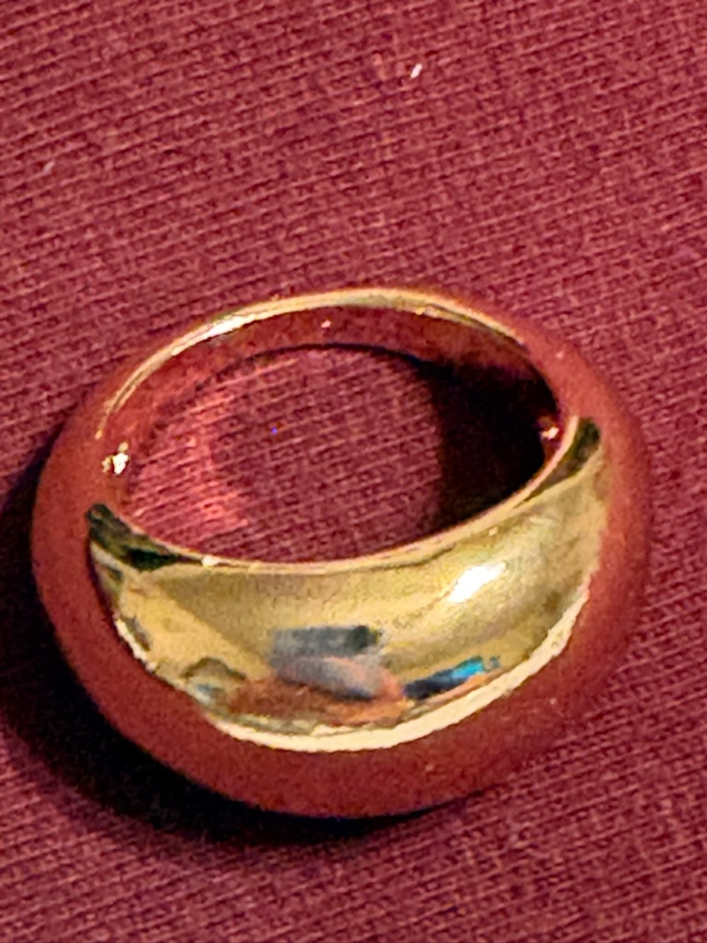 Classic Dome Gold Tone Women's Statement Ring 8